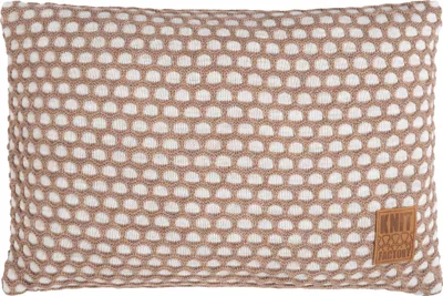 Produktbild von Knit Factory Mila Kissen - Beige/Marron - 60x40 cm