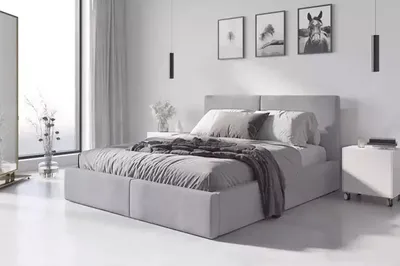 Produktbild von Manželská postel 160x200 JOSKA s matracemi - popelavá