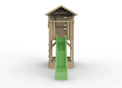 Produktbild von Stelzenhaus Tree Hut mit Sandkasten KDI inkl. Rutsche grün