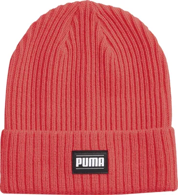 Zdjęcie produktu dla PUMA Ribbed Classic Cuff Beanie Electric Blush w kolorze koralowym