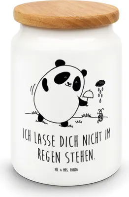 Produktbild von Mr. & Mrs. Panda Kaffeedose Panda Zusammenhalt - Weiß - Geschenk, Teedose, bonbondose, tee behälter, aufbewahrungsbehälter, Frischhaltedose