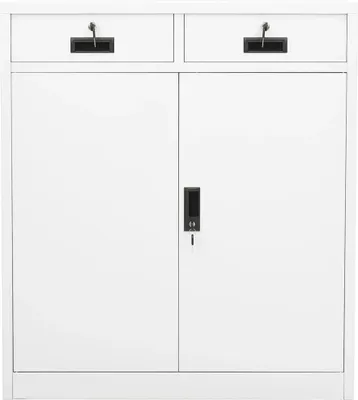 Immagine prodotto di vidaXL Armadio per ufficio bianco 90x40x102 cm acciaio