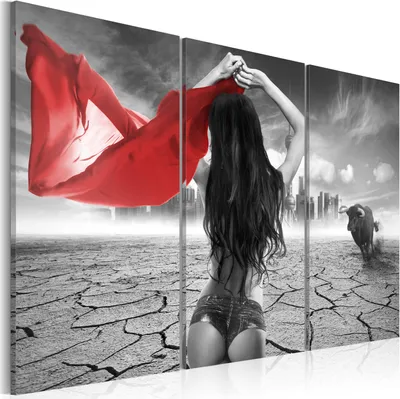 Image de Tableau mural moderne 020109- 3 (120x80) - 3 pièces Photographie sur toile intissé Photo Image Décoration Tableaux muraux Impression artistique Érotisme