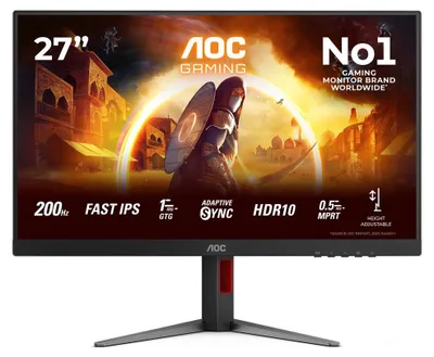 Produktbild von AOC G4 27G4HA, 68,6 cm (27"), 1920 x 1080 Pixel, Full HD, LED, 1 ms, Schwarz, Rot