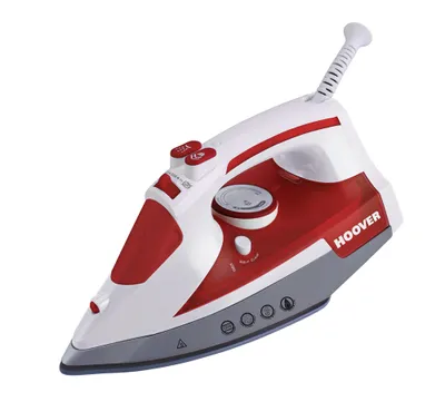 Produktbild von Hoover IRONjet TIM2500EU 011, Trocken- & Dampfbügeleisen, Keramik-Bügelsohle, 140 g/min, Weiß, Rot, 0,3 l, 35 g/min