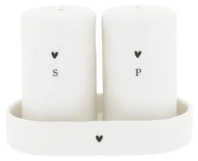 Produktbild von Salz- und Pfefferstreuer HEART weiß mit Herzen Bastion Collections