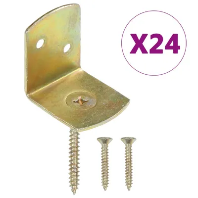 Produktbild von Möbel Flechtzaunhalter 24 Stk. L-Form Verzinktes Metall - Zaunzubehör &2111