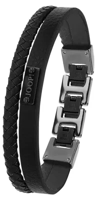 Produktbild von JOOP! Armband Leder Edelstahl Länge 21,5 cm Breite 14 mm Modell 2039000