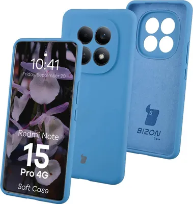 Produktbild von Silikon Handyhülle für Xiaomi Redmi Note 15 Pro 4G, Bizon Soft Case, Blau