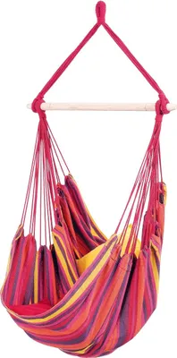 Produktbild von Famanu Hängestuhl wetterfest und UV-beständig - 1 Stück - bunt gestreift - Holz - 85 cm
