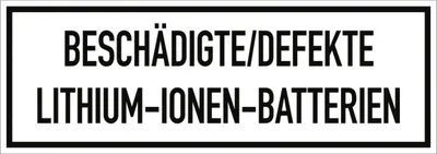 Produktbild von Dreifke® Beschädigte/Defekte Lithium-Ionen-Batterien, Folie , 148x52 mm, 500 ...