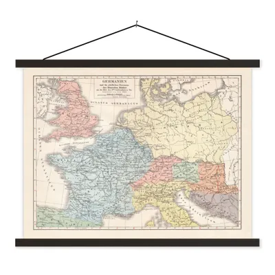 Obrázek produktu pro MuchoWow® Textilní plakát - Římská říše - Barvy - Vintage - 150x113cm - S černými lamelami