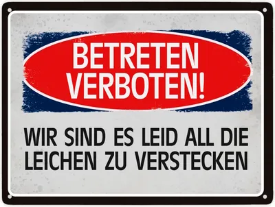 Produktbild von Metallschild XXL Schild Blechschild Aluminiumschild Emailleschild