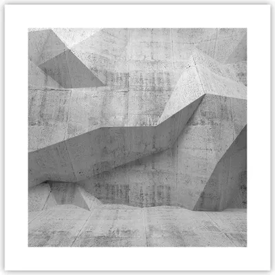 Produktbild von Poster - Poster ohne Rahmen - Beton Wand Grau - 40x40 cm - Wand Bild - Wanddeko - Wandbilder - Kunstposter - Wandposter - Bilder - Kunstdruck - Wanddekoration - Wandbild - P2XAC40x40-4183