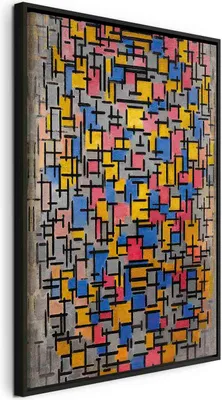 Produktbild von Italienischer Leinwand Leinwandbild - Composition (Piet Mondrian) 60x90 cm Reproduktionen l-G-10354-b-a