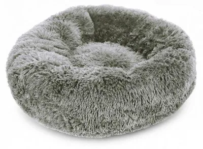 Productafbeelding van Hondenbed rond - Pluche Hondenkussen - Antislip Onderkant - Diameter 70 cm - Rustgevende Mand - Geschikt voor Kleine en Grote Honden - Hondenmand