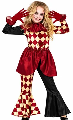 Produktbild von Horror Jester Mädchenkostüm