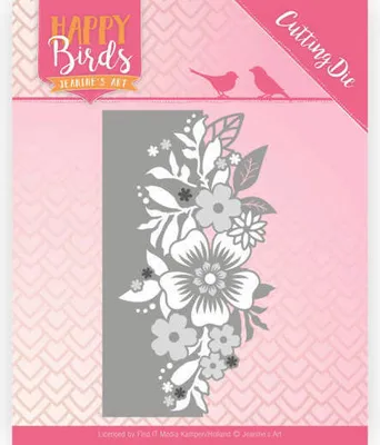 Produktbild von Stanzschablone - Jeanines Art - Happy Birds - Blumenrand