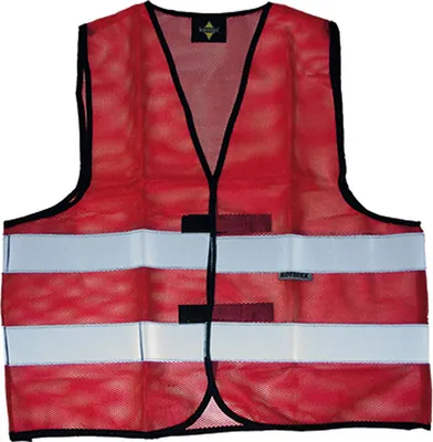 Immagine prodotto di Korntex KXQ | Gilet a rete da uomo con catarifrangenti - Colore: Rosso - Taglia: S/M