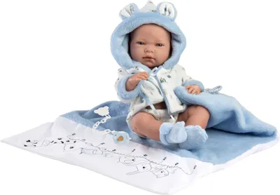 Image de Llorens Baby Doll Nico Blue with Blanket 40 cm