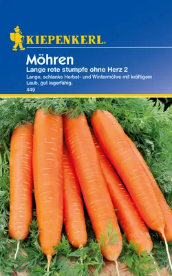 Produktbild von Möhre Lange rote stumpfe ohne Herz 2 | Möhrensamen von Kiepenkerl [MHD 01/2024]