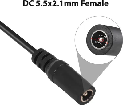 Produktbild von 3-in-1-Netzadapterkabel, 12 V DC5521-Buchse auf DC-Stecker und 5 V USB-Buchse, Y-Splitterkabel, Stromladekabel, 43,5 cm lang