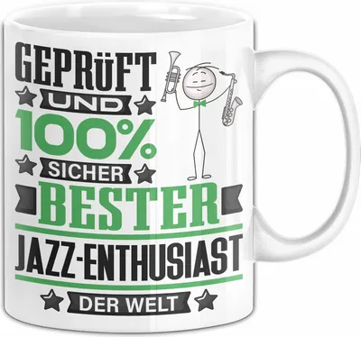 Produktbild von Jazz-Enthusiast Geschenk Lustiger Spruch für Jazz-Enthusiast Geschenkidee Bester Jazz-Enthusiast Der Welt (Weiß)