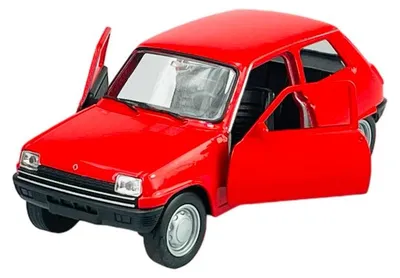 Image de Welly, modèle réduit Renault 5, couleur rouge, échelle 1:34, en métal, neuf dans sa boîte, référence 43740