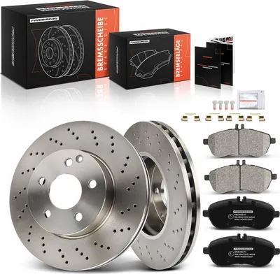 Image de Frankberg 2x disques de frein 4x plaquettes de frein avant pour Mercedes-Benz Classe C W204 C204 S204