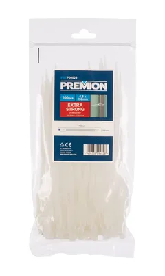 Immagine prodotto di PREMION PREP00029 - Nastri di serraggio bianchi con etichetta 4,8 x 190 mm 100 pz