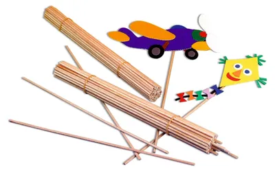 Produktbild von Dekostäbe aus Buchenholz, 50 Stück, ca. 40 cm, Durchmesser ca. 5 mm, geeignet für Stabdekorationen