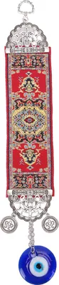 Obrázek produktu pro Evil Eye Decor Lucky Exquisite Durable Workmanship Protection Car Hanging Ornament for Gifts Home DecorationRed Round (Zlé oko dekorace)