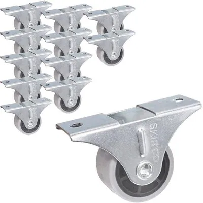 Produktbild von Möbelrollen 30 mm - 12 graue Gummirollen für Möbel