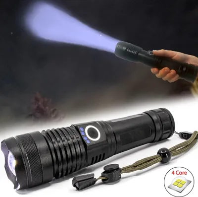 Produktbild von Extrem Stark LED Taschenlampe Militär Taktische Akku USB Wiederaufladbar