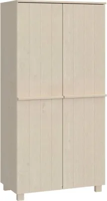 Productafbeelding van Kledingkast HAMAR 89x50x180 cm massief grenenhout honingbruin