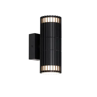 Produktbild von Design Außenwandleuchte Schwarz 2 Licht IP44 Boris