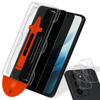 Obrázek produktu pro 2-balení Xiaomi Redmi 15 4G Privacy Ochranné sklo na displej & 2-balení ochrana objektivu - Tvrzené sklo | [Automatická instalace] - Bez bublin