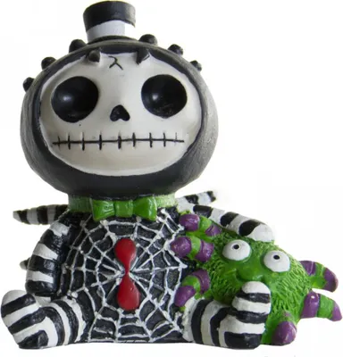 Produktbild von Kleine Webster Furrybones Figur Spinne - die Geschenkidee für Gothic Fans