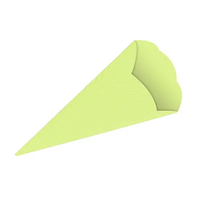 Produktbild von 3D Color Schultüten Bastelwellpappe 68CM APFELGRÜN - Schultüten Rohling zum Basteln