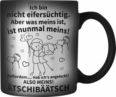 Produktbild von Trendation - Valentinstag Geschenk Freund Freundin Farbwechsel Zauber-Tasse Spruch Lustig Ich hab's Angeleckt Geschenkidee Frau Mann Spruch (Schwarz)