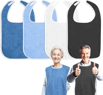 Obrázok produktu pre Podbradníky pre dospelých 4 ks, vodotesné, unisex, pre seniorov