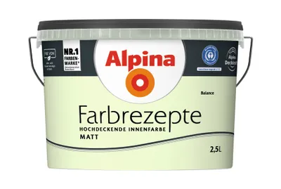 Produktbild von Alpina Farbrezepte Wandfarbe matt 2,5 L Farbwahl, Alpina Farbrezepte Farbwahl:Balance