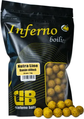 Obrázek produktu pro Carp Inferno Boilies Nutra Line 24mm 1kg banán oliheň