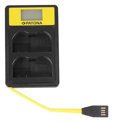 Zdjęcie produktu dla Podwójna ładowarka Nikon EN-EL15/EN-EL15B/EN-EL15C z wyświetlaczem LCD, USB