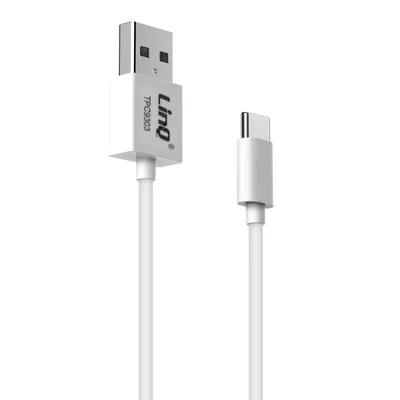 Immagine prodotto di Cavo USB / USB-C di ricarica e sincronizzazione rapida 5A 3m LinQ Bianco