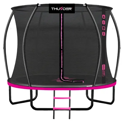 Produktbild von THUNDER® | ULTRA 8FT PINK | Gartentrampolin 244 cm | Sicherheitsnetz innen | 48 gehärtete Federn | Belastbarkeit 150 kg | Rosa |