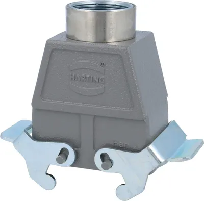 Immagine prodotto di HARTING Han 10B Contenitore tubolare alto, 1xM32 uscita cavo diritta, con 2 staffe trasversali Vite M32 Area di serraggio 11,0 mm -