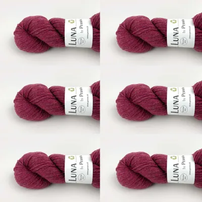 Obrázok produktu pre 6x Luna by Permin – 100 % recyklovaná česná vlna (bez mulesingu a s certifikátom Öko-Tex) (25 malinová)