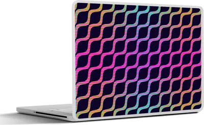 Produktbild von MuchoWow® Laptop Aufkleber Sticker Cover Design - Abstrakt - Neon 30x21 cm - Sticker für Laptop - Selbstklebend