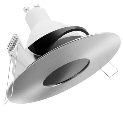 Produktbild von SSC-LUXon YOKU Einbau LED Strahler 230V Außen & Bad IP65 mit GU10 LED 3W neutralweiß - Einbauleuchte schwenkbar rund gebürstet